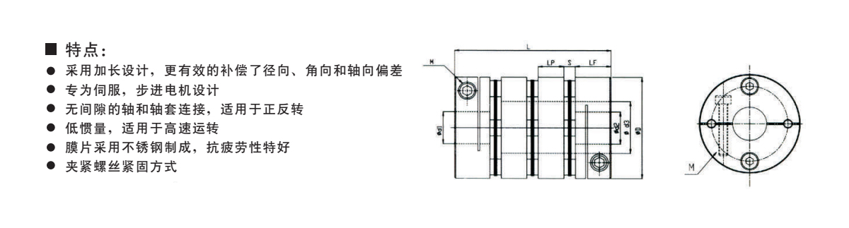 GW鋁合金三膜片夾緊系列產品規格